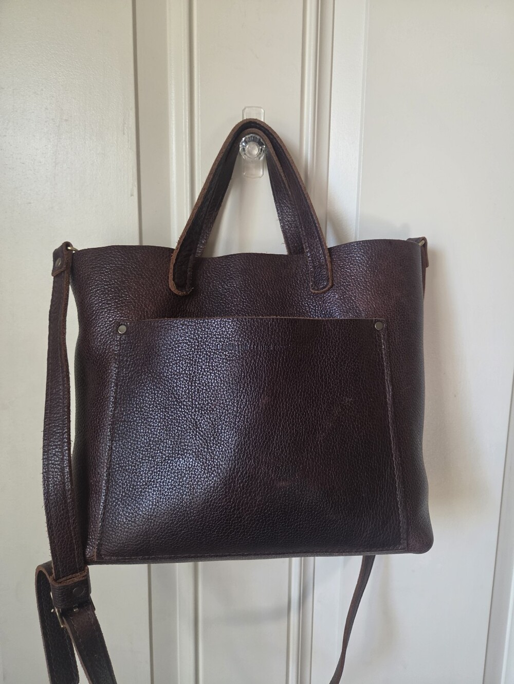 Portland Leather Goods • Coldbrew Pebbled Leather Front Pocket TOTE/CB
